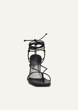 Load image into Gallery viewer, PF20 HEELED SANDALS BLACK SNAKE
