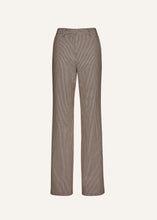 Load image into Gallery viewer, Wool and cotton straight leg pants in beige check
