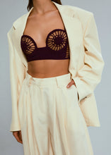 Load image into Gallery viewer, Detailed crochet bra top in aubergine
