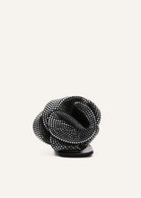 Load image into Gallery viewer, PF22 FLOWER HEEL NAPPA BLACK STRASS
