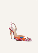 Load image into Gallery viewer, PF22 POINTED SLINGBACK FLOWER PRINT ORANGE
