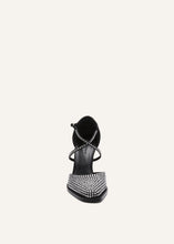 Load image into Gallery viewer, PF22 RETRO SHOES SATIN STRASS BLACK
