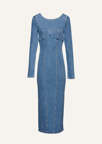 PF23 DENIM 01 DRESS BLUE