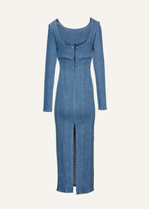 PF23 DENIM 01 DRESS BLUE