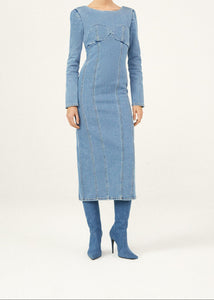 PF23 DENIM 01 DRESS BLUE