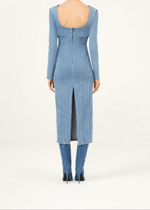 PF23 DENIM 01 DRESS BLUE