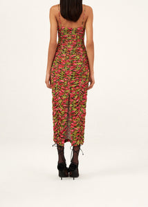 PF23 DRESS 13 GREEN PRINT