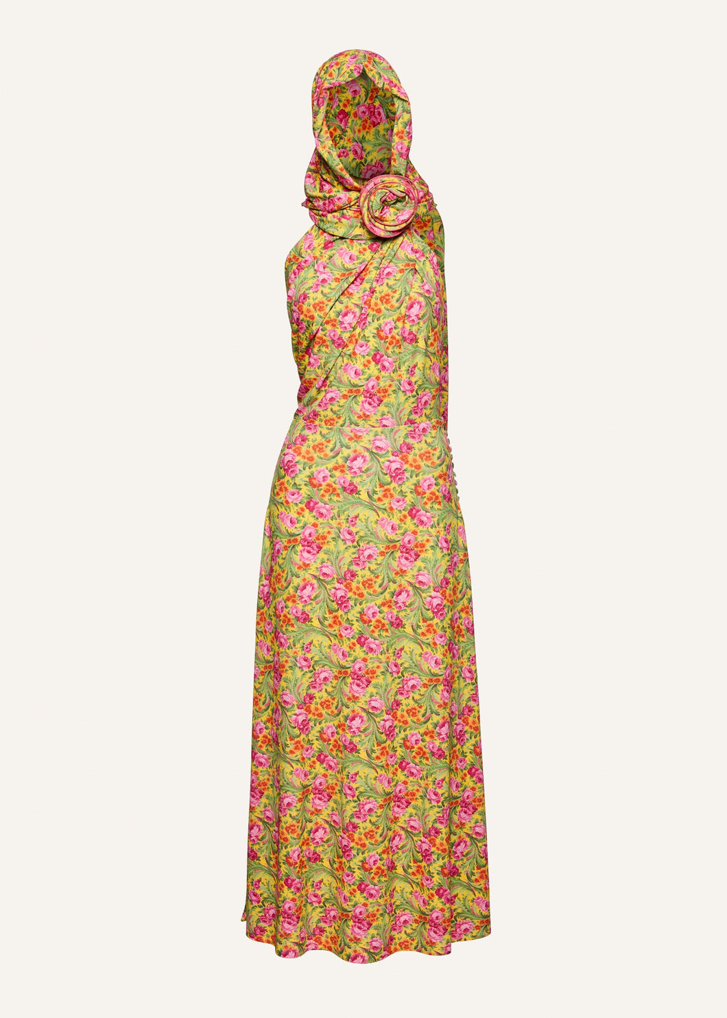 PF23 DRESS 19 YELLOW PRINT