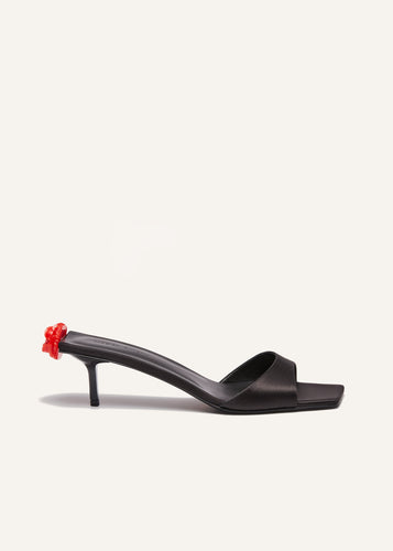 PF23 KITTEN MULES SATIN BLACK