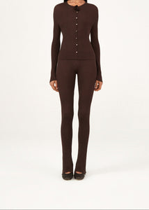 PF23 KNITWEAR 11 LEGGINS BROWN
