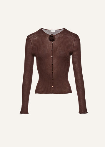 PF23 KNITWEAR 13 TOP BROWN