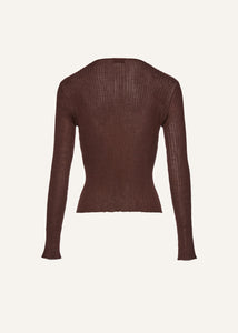 PF23 KNITWEAR 13 TOP BROWN