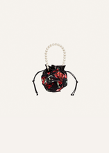 Load image into Gallery viewer, Pearl Magda bag in black floral print
