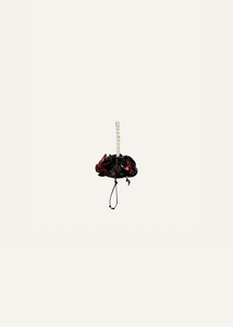 Micro pearl Magda bag in black floral print