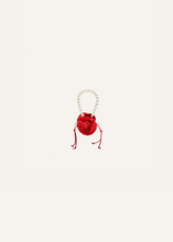 Load image into Gallery viewer, Micro pearl Magda bag in red crochet
