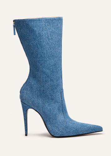 PF23 SHARP POINTED BOOT DENIM BLUE