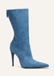 PF23 SHARP POINTED BOOT DENIM BLUE