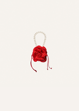 Load image into Gallery viewer, Small pearl Magda bag in red crochet
