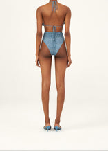 Load image into Gallery viewer, PF23 SWIM BRA 02 DENIM PRINT
