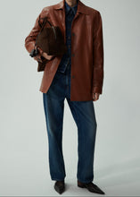 Load image into Gallery viewer, Loose leg denim pants in vintage blue

