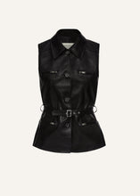 Load image into Gallery viewer, PF24 LEATHER 04 VEST BLACK
