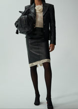Load image into Gallery viewer, PF24 LEATHER 16 SKIRT BLACK
