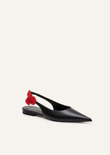 Load image into Gallery viewer, PF24 SLINGBACK FLATS LEATHER BLACK
