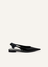 Load image into Gallery viewer, PF24 SLINGBACK FLATS PATENT LEATHER BLACK
