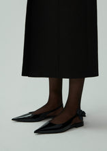 Load image into Gallery viewer, PF24 SLINGBACK FLATS PATENT LEATHER BLACK
