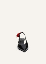 Load image into Gallery viewer, PF24 SLINGBACK KITTEN HEELS LEATHER BLACK
