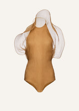 Load image into Gallery viewer, Silk organza bodysuit in beige
