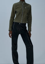 Load image into Gallery viewer, PF25 LEATHER 04 JACKET GREEN SUEDE
