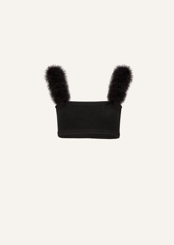 RE22 KNITWEAR 08 TOP BRA BLACK