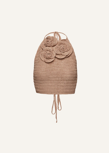 RE23 CROCHET 03 TOP BEIGE