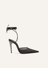 Load image into Gallery viewer, RE23 HEEL STRASS WRAP AROUND BLACK
