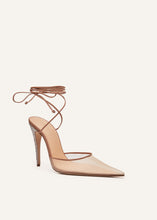Load image into Gallery viewer, RE23 HEEL STRASS WRAP AROUND NUDE
