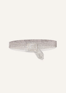 Crystal square belt in silver