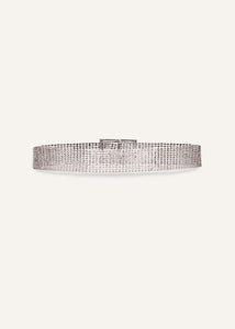 Crystal square belt in silver