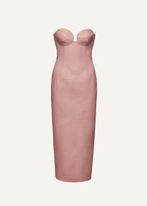 RE23 LEATHER 09 DRESS PINK