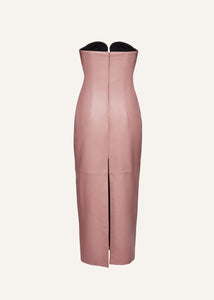RE23 LEATHER 09 DRESS PINK
