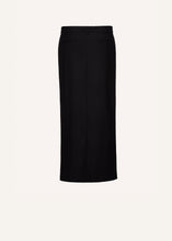 Load image into Gallery viewer, Low-waist midi skirt in black
