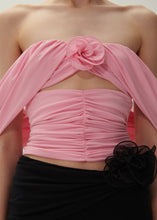 Load image into Gallery viewer, Wrap cutout tshirt in pink
