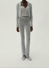 Load image into Gallery viewer, Cropped crochet jacket in light blue
