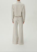 Load image into Gallery viewer, Mid-rise flare denim pants in white sand
