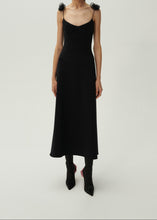 Load image into Gallery viewer, Bustier midi dress in black
