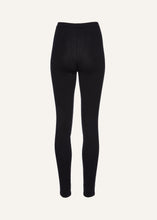 Load image into Gallery viewer, Skinny knitwear leggings in black
