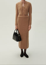 Load image into Gallery viewer, Mohair midi skirt in caramel
