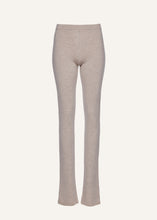 Load image into Gallery viewer, Flared knitwear pants in beige
