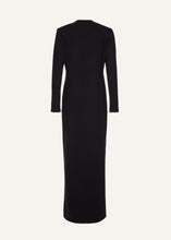 Load image into Gallery viewer, Pearl button duster cardigan in black
