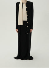Load image into Gallery viewer, Pearl button duster cardigan in black
